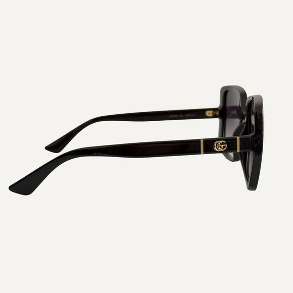 Gucci GG0632S 001 Oversized Rectangular Black Marmont Tinted Sunglasses Women